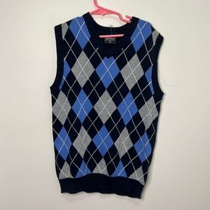 Woodland Kids Unisex 100% Cotton Argyle Kint Vest